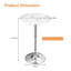 Round Dining Table with Steel Base