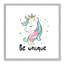 «Be Unique», impression sur papier licorne-47848656-47848664