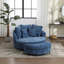 Fauteuil demi-tonneau rembourré avec repose-pieds-100891575