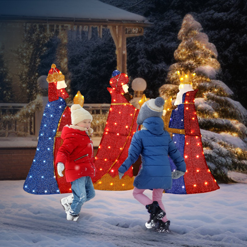 Décoration d'extérieur 42 "Three Wisemen Chirstmas Lighted 42"