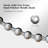 Metal-Framed Beaded Wall Mirror ,Circular Accent Mirror in Silver.-1200403371-1200403377