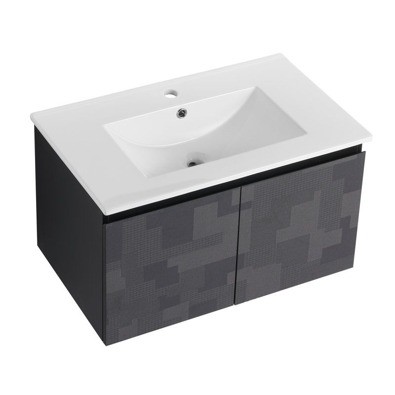 Meuble-lavabo mural flottant 30 po Avers