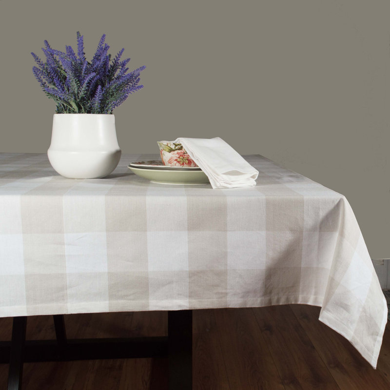 Gracehill Checkered 100% Cotton Tablecloth, null, null