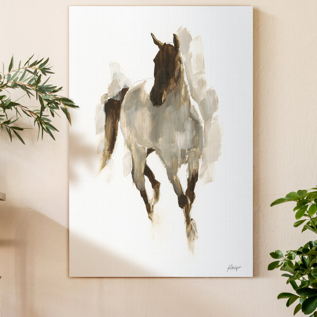 'Rustic Horse I' - Wrapped Canvas Painting Print Gracie Oaks