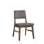 Chaise d'appoint en velours côtelé et finition noyer Seda (ensemble de 2)-441662941