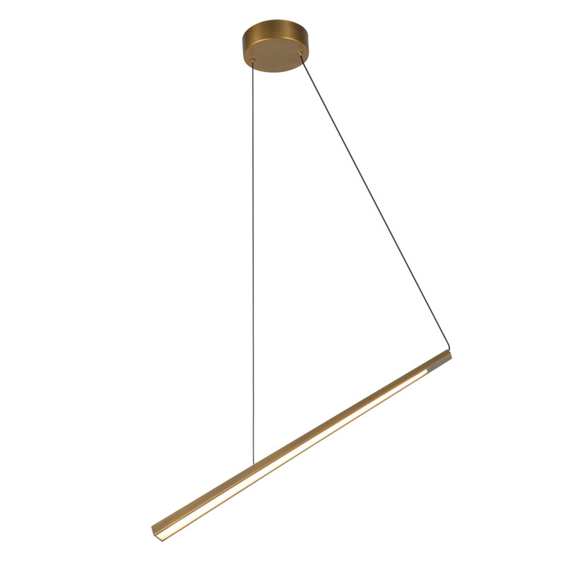 Luminaire suspendu linéaire 24 po Lex, Laiton