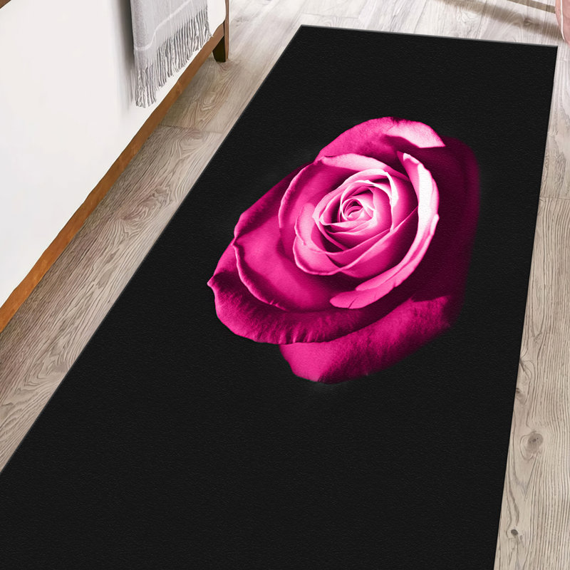 Delicate Floral Design with Pop on Soft Pile Printed Rug - A Chic Addition to Your Home Decor, Rectangle 3'3" x 4'11"
