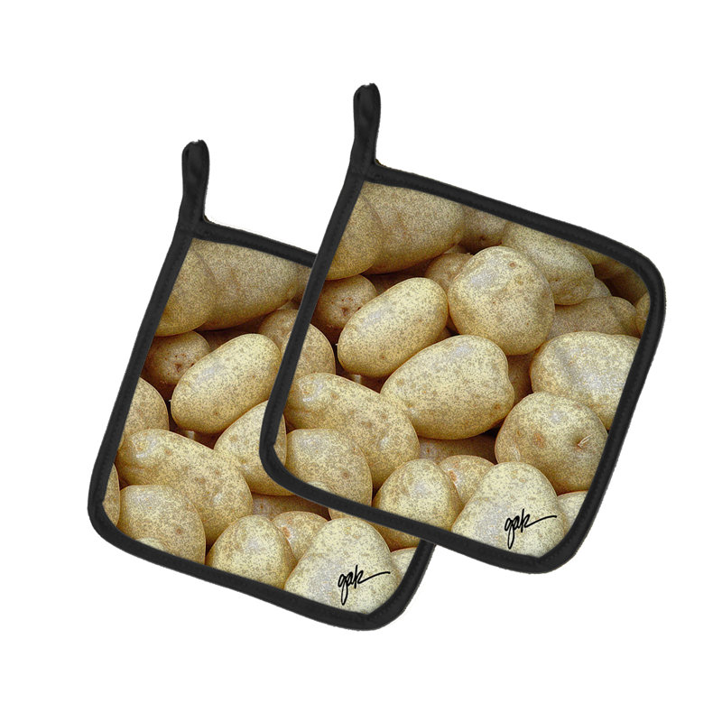 Paire de supports à casseroles Cabbage par Gary Kwatek, Pommes de terre