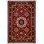 Tapis en mélange de coton et polyester à imprimé numérique de la collection Floral Harmony - rouge et motif floral-2012020953