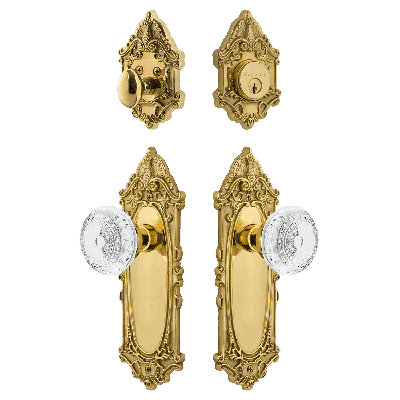 Nostalgic Warehouse Victorian Entry Set with Crystal Meadows Knob