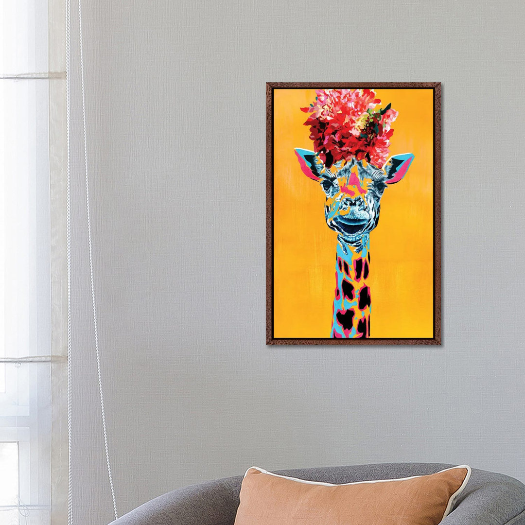 Giraffe von Tadaomi Kawasaki - Galerie-verpackte Leinwand Giclée auf Leinwand