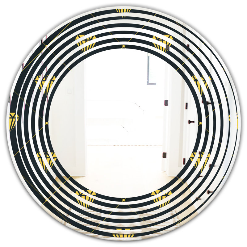 Miroir mural sans cadre modern design wave, H 31,5 po x l po