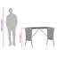 Garden Table With Acacia Wood Top 105X75x72 Cm Poly Rattan-1563872727