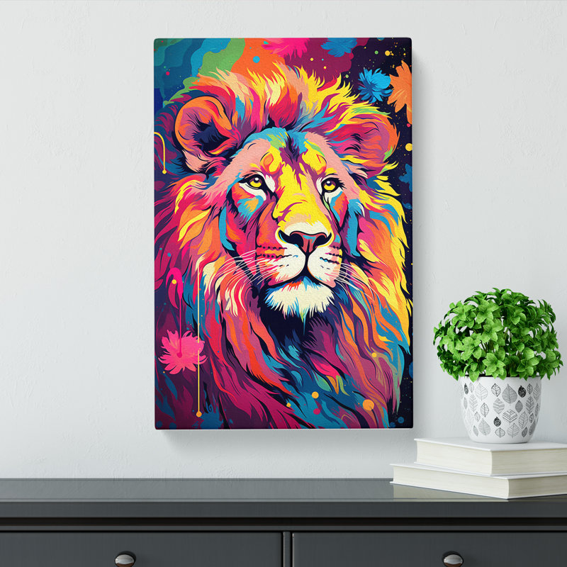 Leo Zodiac Pop Art - Wrapped Canvas, 76cm H x 50cm W x 3cm D