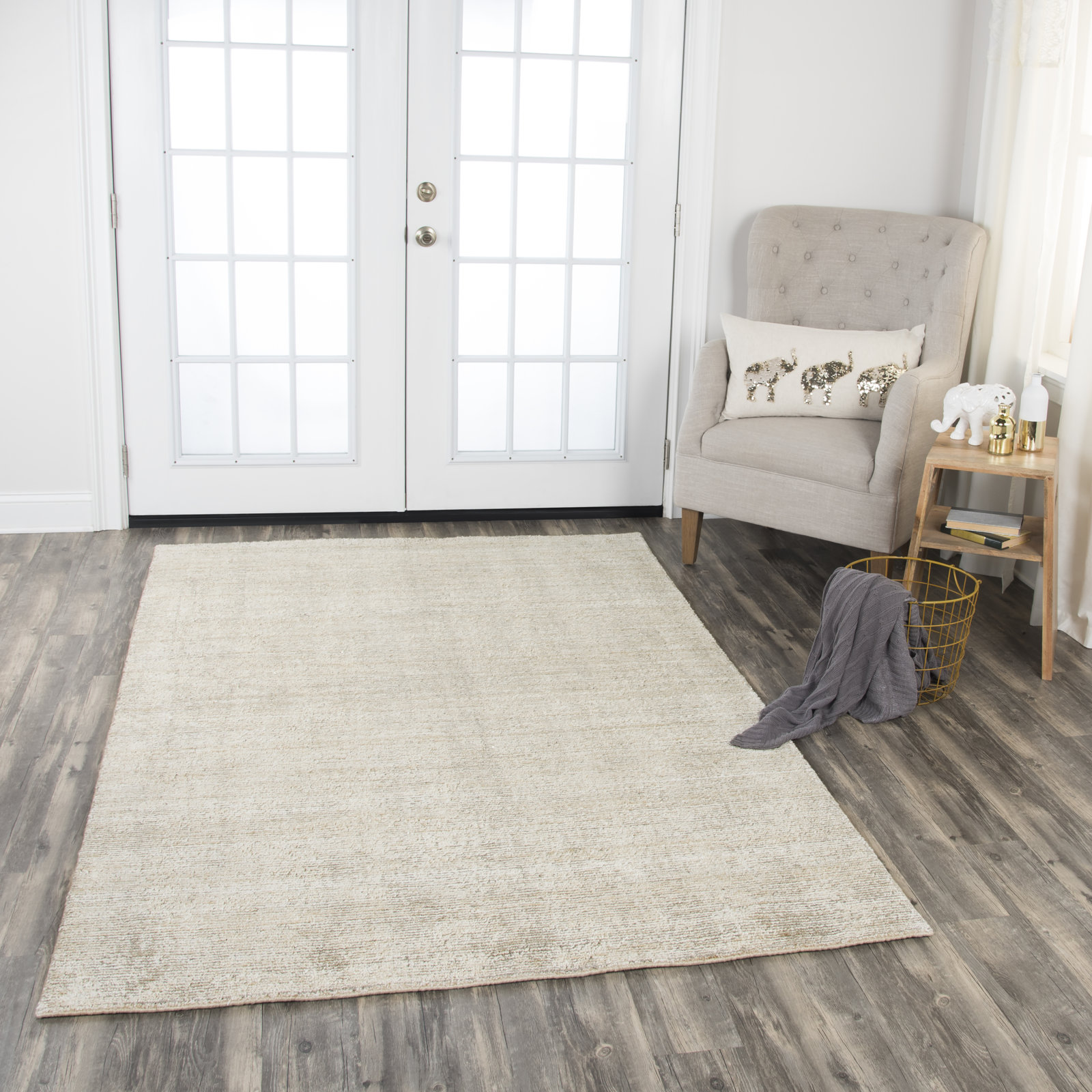 Casleton Dark Beige Hand-Loomed Rug, Rectangle 9' x 12'