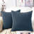 Decorative Compression Navy Corduroy Square Throw Pillow Covers With Inserts-117042760