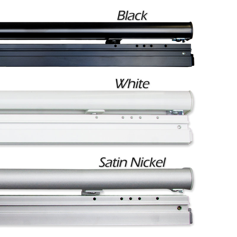 Web 12-Panel Double Rail Satin Nickel Panel Track Extendable 140"-260"W, Panel width 23.5", 116" W x 260" L