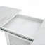 Table de salle à manger 63 "carrée, extensible, avec plateau de table en marbre imprimé et pieds de table de rangement avec base en métal-1134896831