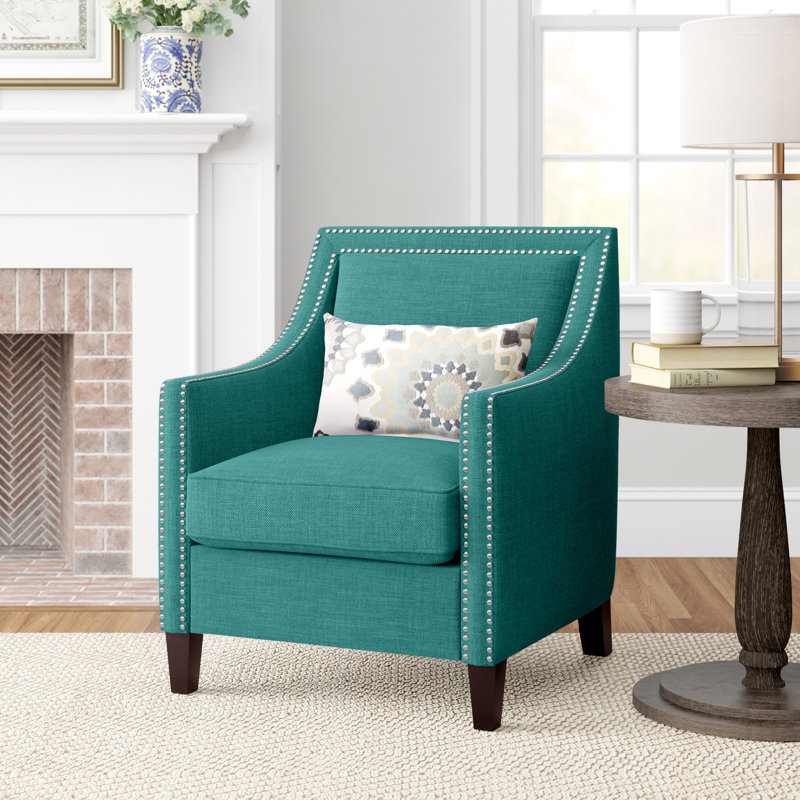 Comisha Upholstered Armchair, Teal