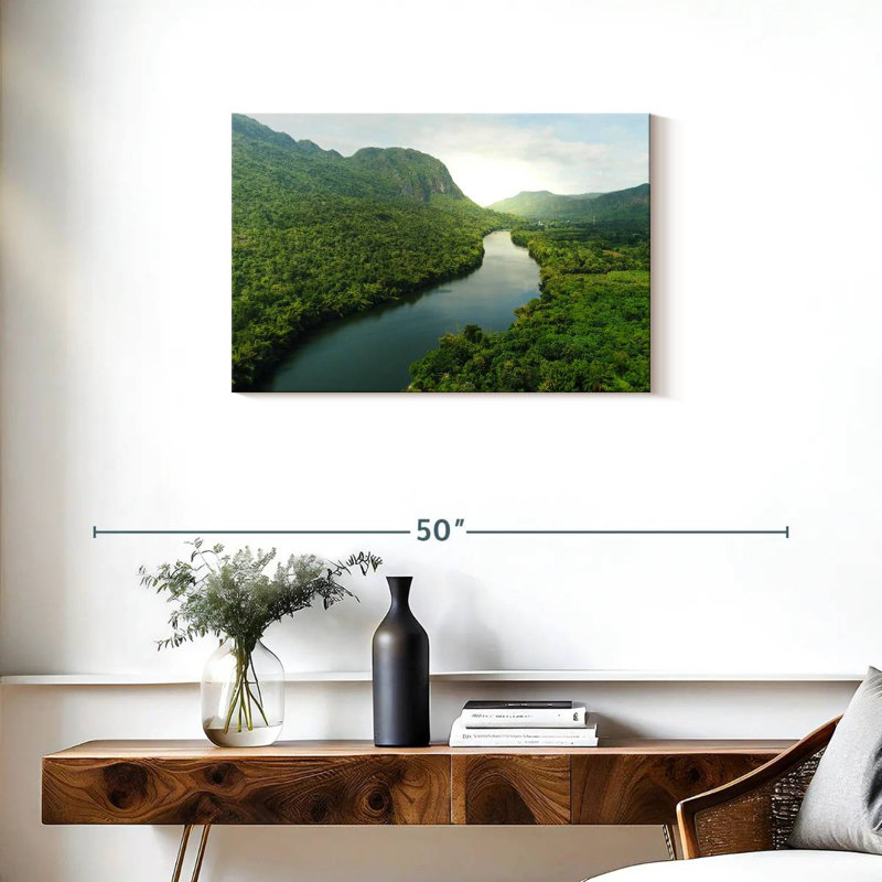 Alvord River Through Rainforest, 20" H x 30" W