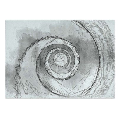 Tempered Glass Spiral Staircase Art Chopping Board