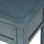 Console de style traditionnel avec deux tiroirs et une tablette inférieure (bleu marine)