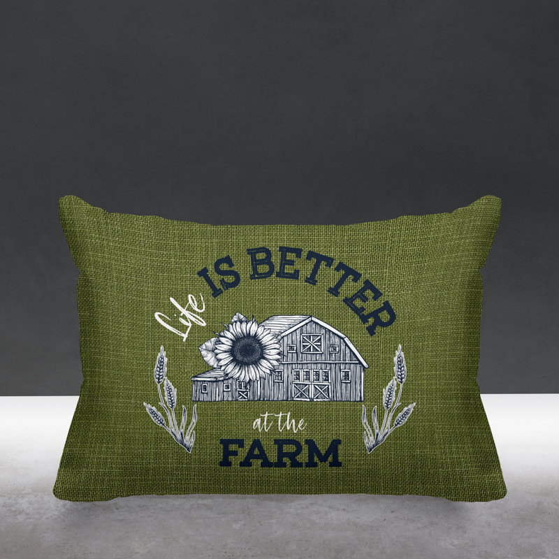 Coussin intérieur / extérieur Hickory Country Farm, Vert