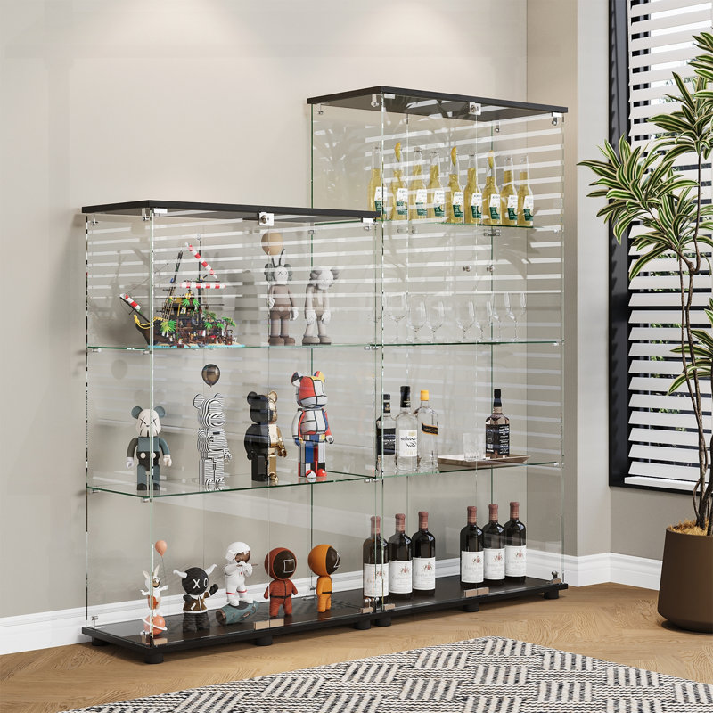 Vitrine polyvalente verrouillable avec plusieurs tablettes pour différentes pièces