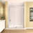 44" - 48" W x 71" H Pivot Swing Semi-Frameless Shower Door with 1/4" (6mm) Crystal Clear Tempered Glass-107686590