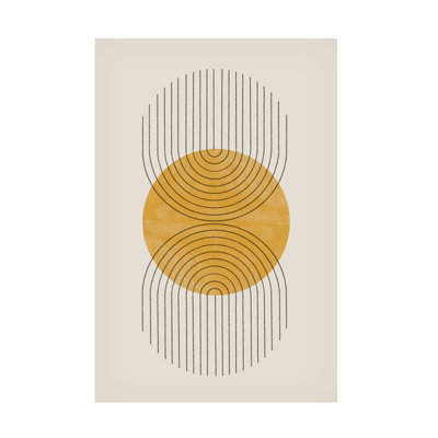 Moderne et contemporain «Perfect Point» jaune sur toile