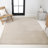 Alaire High-Low Minimalist Angle Geometric Beige/Cream Indoor/Outdoor Rug-1837676049