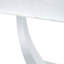 Ensemble de table et de chaises, table de salle à manger rectangulaire simple en verre moderne, plateau de table en verre marbré blanc de 0,4 pouce d'épaisseur, assorti à des chaises en polyuréthane de haute qualité avec des pieds en métal arqués.-1791865550-1791865548