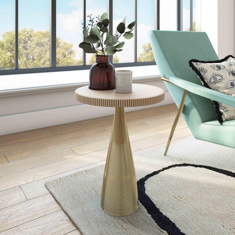 Stone Top End Table