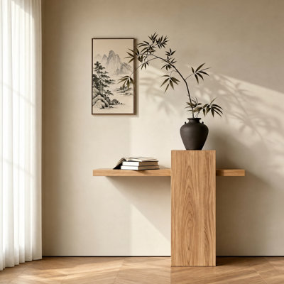 Console en bois massif de style médiéval