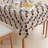 Rectangular Tablecloth, 100% Cotton, Houndstooth Maple Leaves-1398285175