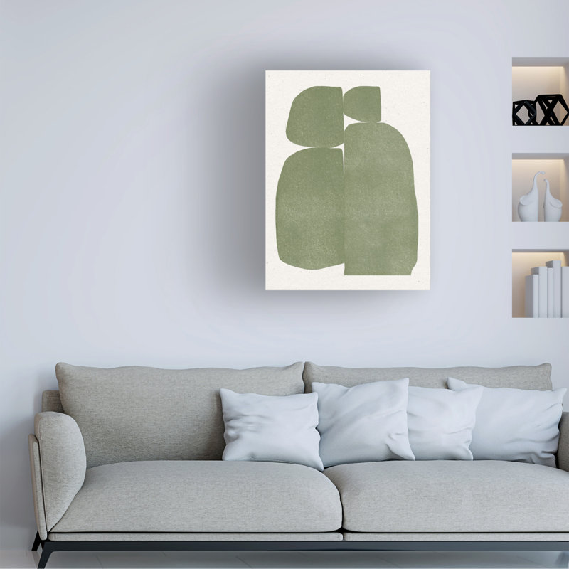 Art sur toile, "LE MIUUS", "Green Stones", H 47 po x l 35 po