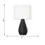 Ellen Degeneres Breccia 1 Light Bedroom Home Office Living Room Lamp With White Linen Shade-956316383