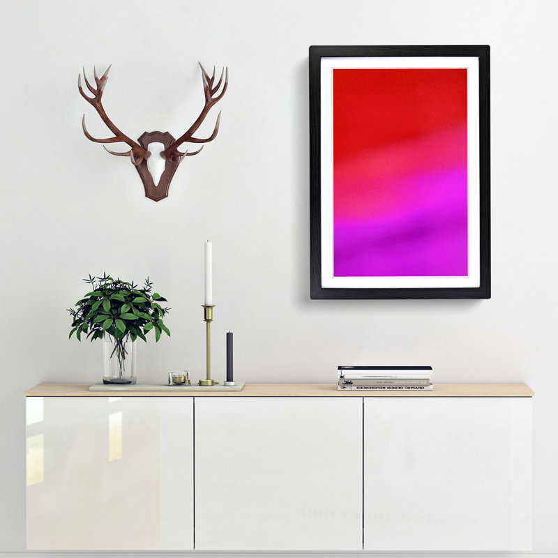 Colour Clash in Abstract - Picture Frame Graphic Art Print, Black Framed, 87cm H x 62cm W x 2cm D