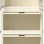 Armoire de rangement portative, 4, tringle, blanc, pour garde-robe en polypropylène avec portes magnétiques et grande taille
