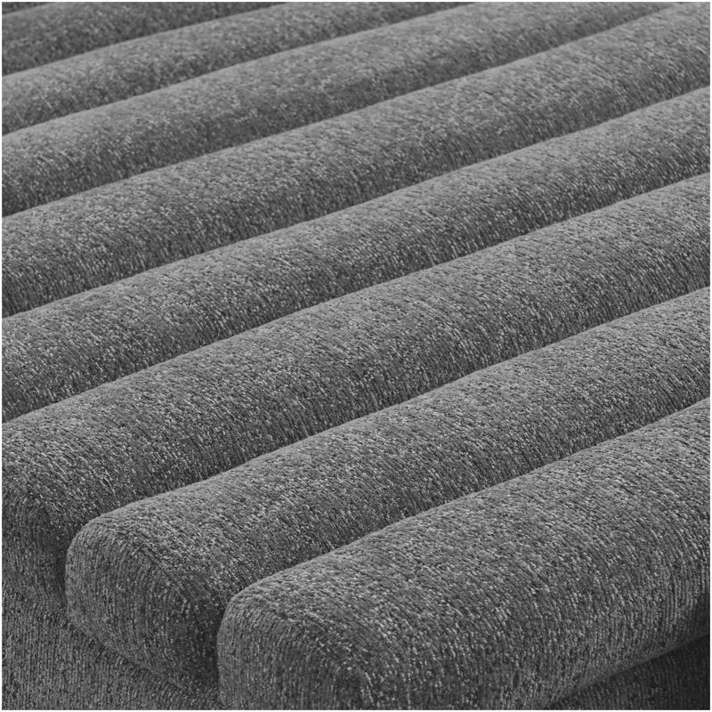 Canapé modulaire en forme de U de 135 po avec méridienne et repose-pieds mobile modulaire en forme de U pour le salon, canapé en osier revêtu de chenille avec accoudoirs ondulés, sans oreillers inclus