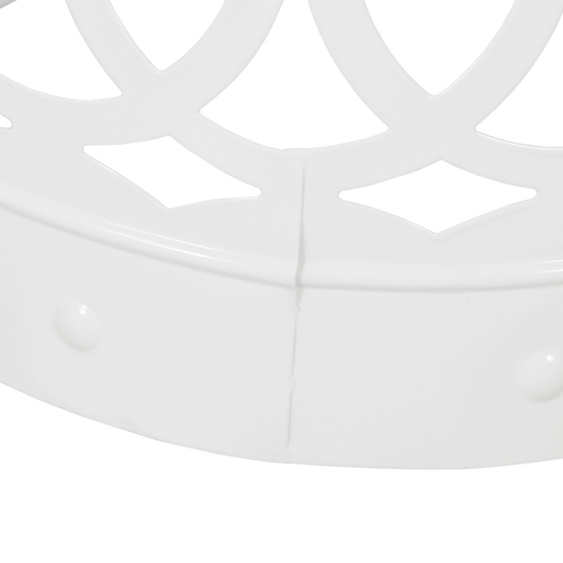 Ensemble de 2 tables de bout d'extérieur en métal, 2, White