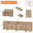 Scarlett 100.8" W Solid and Manufactured Wood TV Stand-414886189