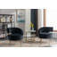 Fauteuil demi-tonneau en polyester 26,5 po Amatallah-80827593