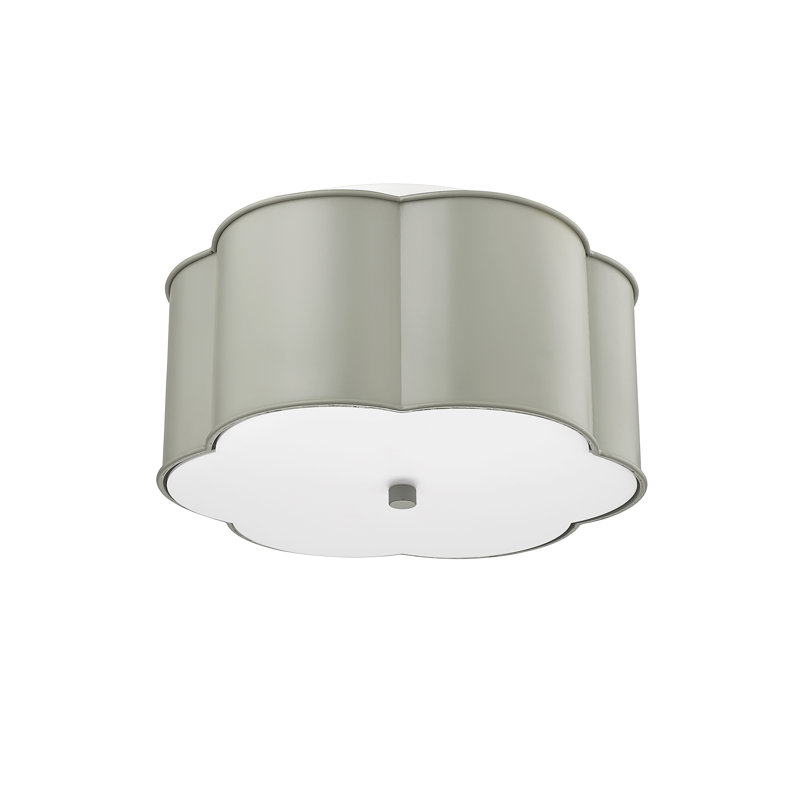 Plafonnier encastré 3 lumières 7,5 po Priyan, Gris ciment