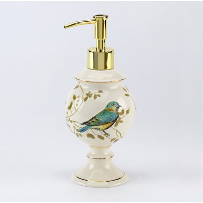 Gilded Birds Bath Soap & Lotion Dispenser