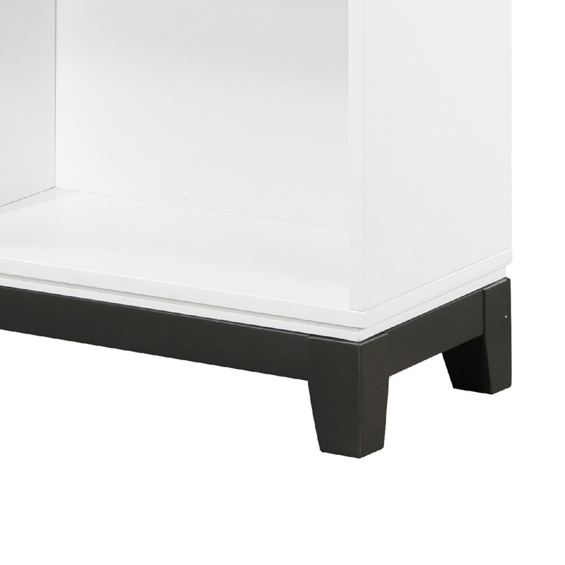 À bibliothèque, Blanc/Noir,  (4 Shelves) 30.57"H x 42.57"W x 13.07" D