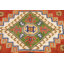 Tapis orange en laine Kazak noué à la main 5 x 8