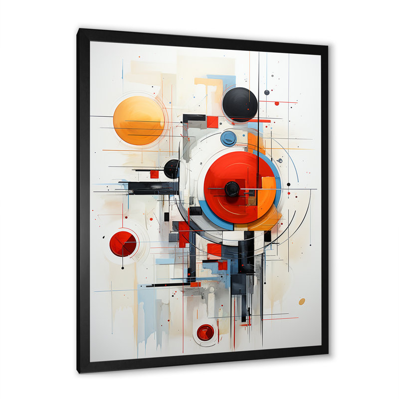 Impression abstraite sur toile Rossan, Cadre photo noir, H 44 po x l 34 po x P 1,5 po