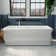 Crest 59 in. L x 31-1/2 in. W x 23-5/8 in. H Freestanding Acrylic Bathtub, Drain