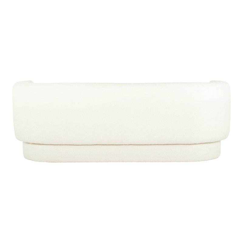 83'' Square Arm Sofa, White Boucle